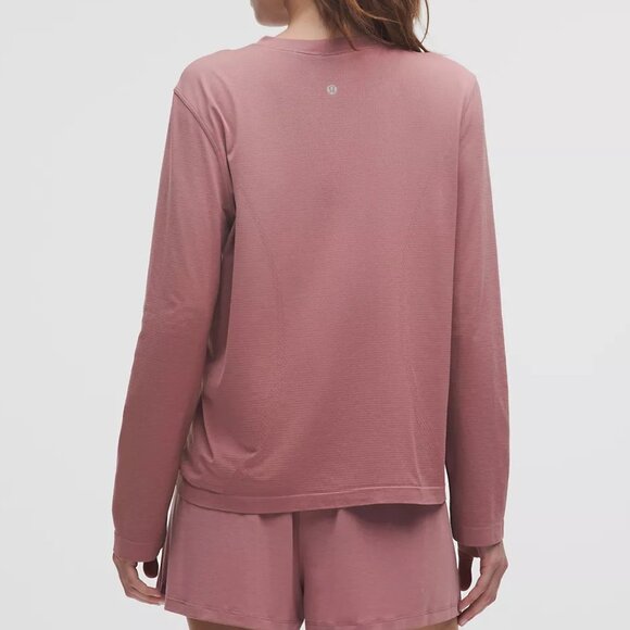 NWT Lululemon Swiftly Relaxed Long-Sleeve Shirt Updated Fit - 12 Red Clay - Picture 2 of 8